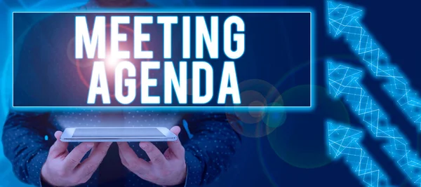 Conceptueel Bijschrift Meeting Agendaeen Agenda Stelt Duidelijke Verwachtingen Voor Wat — Stockfoto