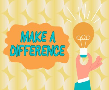 Kavramsal Görüntü Bir Farklılık Yap Bir kişi veya durum üzerinde bir etki yaratın İnternet Konsepti Bir kişi veya durum üzerinde bir etkiye neden olur