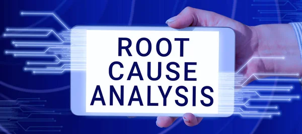 Writing displaying text Root Cause Analysis, Business showcase Method of Problem Solving Identify Fault or Problem