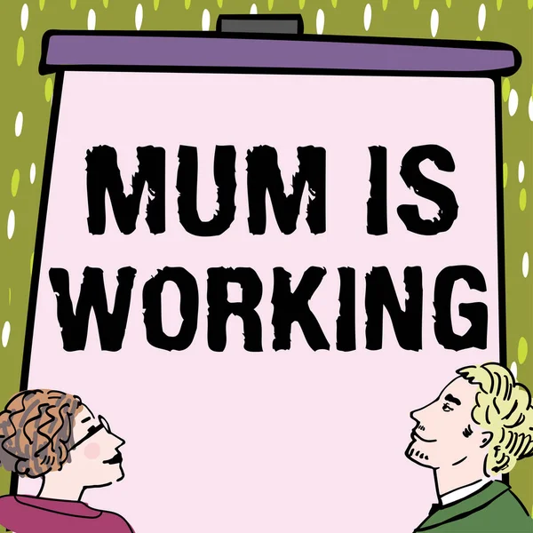 Inspiracja Ukazująca Znak Mama Pracujeupodmiotowienie Finansowe Rozwój Zawodowy Matka Podejście — Zdjęcie stockowe