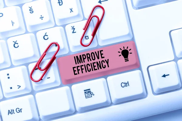 Text caption presenting Improve EfficiencyCompetency in performance with Least Waste of Effort, Business showcase Competency in performance with Least Waste of Effort