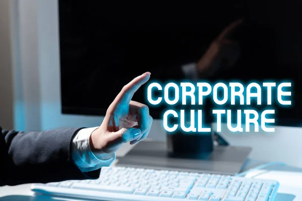 Text showing inspiration Corporate CultureBeliefs and ideas that a company has Shared values, Word Written on Beliefs and ideas that a company has Shared values