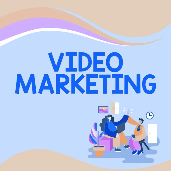 Segno Testo Che Mostra Video Marketingcreare Brevi Video Argomenti Specifici — Foto Stock