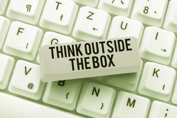 Segno Scrittura Mano Think Boxbe Idee Uniche Diverse Portare Brainstorming — Foto Stock