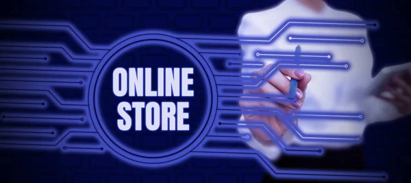 Inspiratie Bord Tonen Online Store Business Idee Een Website Die — Stockfoto