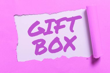 Hediye Kutusunun gösterimi, Kavram anlamına gelir. Hediyeleri taşıyabilecek tasarıma sahip küçük bir sikkeci.