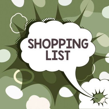 Alışveriş Alışveriş Listesi kavramsal görünüm, Alışveriş Temelinde Disiplin yaklaşımı Satın Almak İçin Temel Ögeler