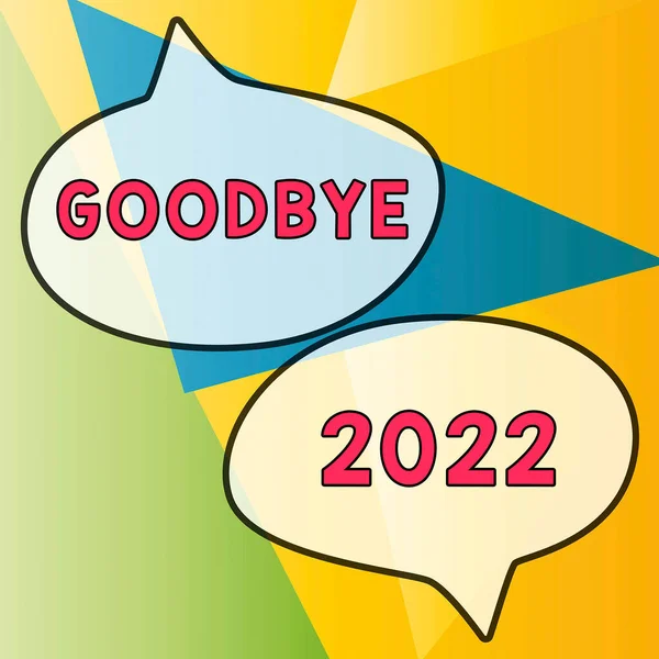 Знак Показує Прощання 2022 Року Інтернет Концепція Нового Року Єва — стокове фото