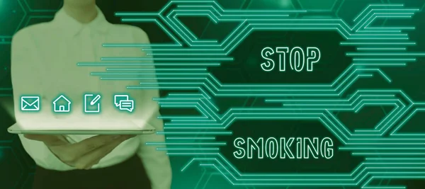 Texte Inspirant Arrêter Fumer Mot Pour Arrêter Cesser Fumer — Photo