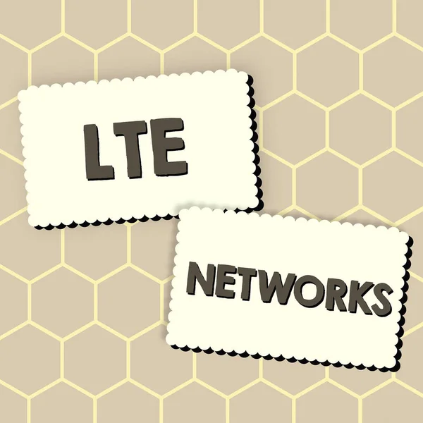 Visualización Conceptual Redes Lte Concepto Internet Conexión Red Más Rápida — Foto de Stock