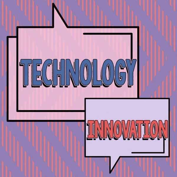 Inspiration Zeigt Zeichen Technologie Innovation Geschäftsidee Fortschrittliche Vernetzte Geräte Eine — Stockfoto