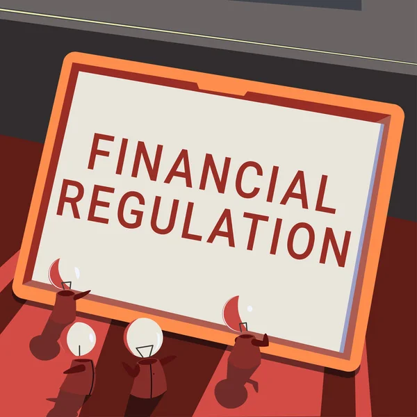 Conceptuele Weergave Financieel Reglement Business Showcase Gericht Het Behoud Van — Stockfoto