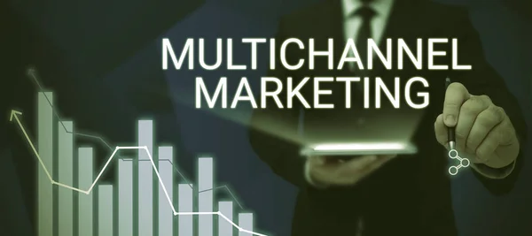 Konzeptionelle Anzeige Multichannel Marketing Business Schaufenster Für Einen Verbraucher Kaufen — Stockfoto