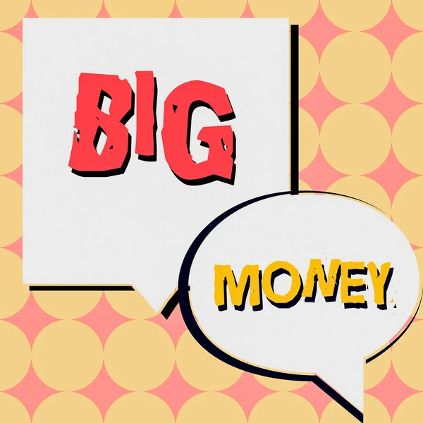 Szöveg Megjelenítése Big Money Üzleti Koncepció Sok Munkahely Üzlet Örökösök — Stock Fotó