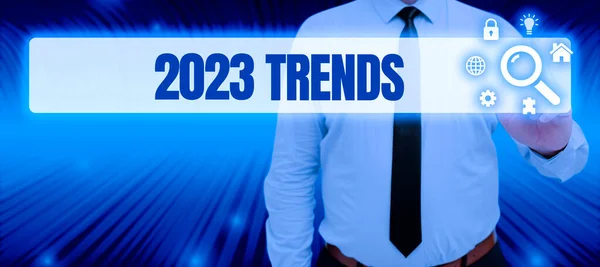 Kavramsal Başlık 2023 Trends Nternet Kavramsal Kavramsal Şeyler — Stok fotoğraf