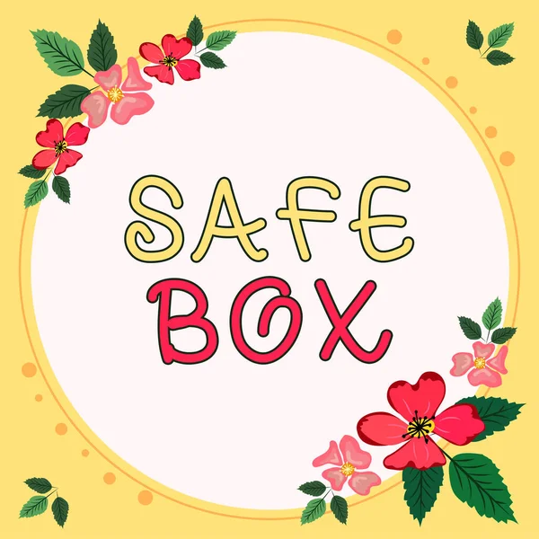 Texte Inspirant Safe Box Concept Signifiant Une Petite Structure Vous — Photo