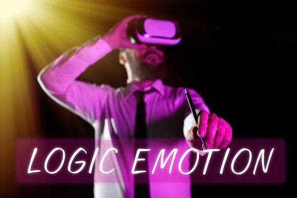 Logik Emotionen Geschäftskonzept Unangenehme Gefühle Wandten Sich Selbstachtung Vernünftigen Verstand — Stockfoto