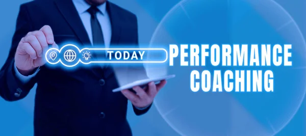 Writing Displaying Text Performance Coaching Concept Meaning Facilitate Development Point — Stock Photo, Image