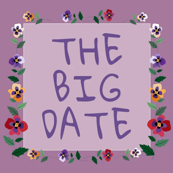 Zarejestruj Wyświetlanie Big Date Przegląd Biznesowy Ważny Dzień Dla Pary — Zdjęcie stockowe