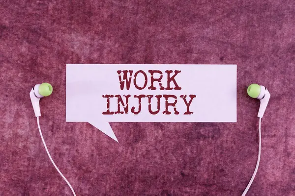 工作伤害 工作中的商业意念意外危险不安全条件下的伤害创伤 — 图库照片