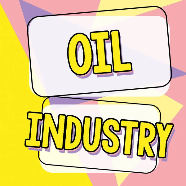 Schrijven Weergeven Van Tekst Oil Industry Business Showcase Exploration Extraction — Stockfoto