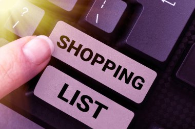 Alışveriş Listesi kavramsal görüntüleme, İş Vitrininde Satın Almak İçin Temel Ögeler 'e Disiplin yaklaşımı