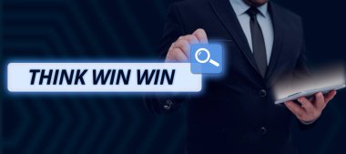 İlham kaynağı gösteren metin Kazanan Kazansın, İş Konsepti İş Stratejisi Yarışması Başarı Yolunu Düşün