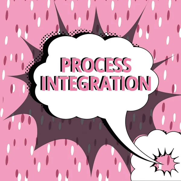 Inspiratie Toont Teken Procesintegratie Zakelijke Benadering Connectiviteit Van Systeemdiensten Informatie — Stockfoto