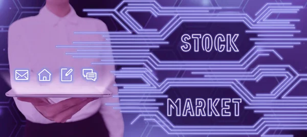 Text Caption Presenting Stock Market Internet Concept Particular Market Stocks — Stock Photo, Image