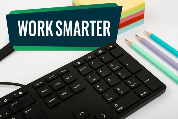 Inspiration Visar Tecken Arbete Smartare Affärsidé Effektivitet Var Smart Ditt — Stockfoto