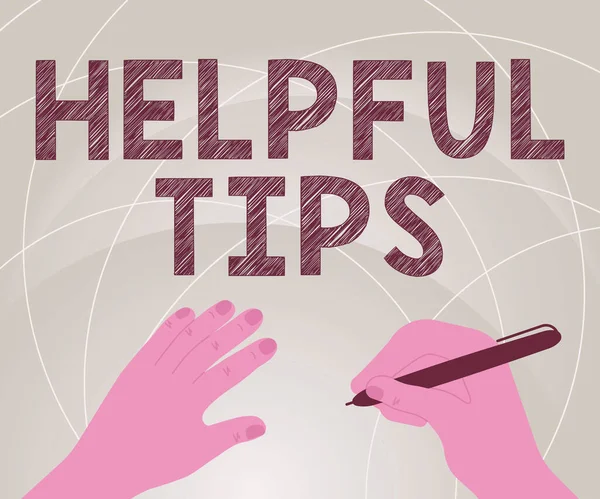 Hand Writing Sign Helpful Tips Εννοιολογική Φωτογραφία Ρωτήστε Έναν Εμπειρογνώμονα — Φωτογραφία Αρχείου