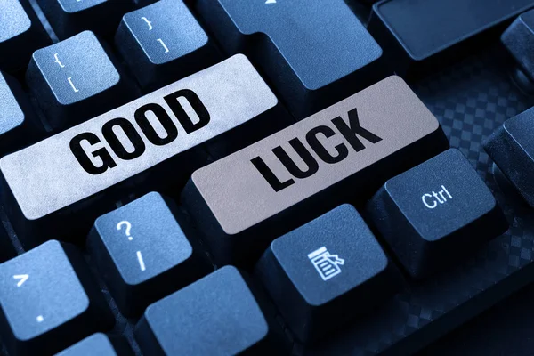 Handschriftlicher Text Good Luck Internet Konzept Ein Positives Glück Oder — Stockfoto