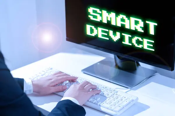 Inspiration Zeigt Zeichen Smart Device Business Schaufenster Elektronisches Gadget Das — Stockfoto