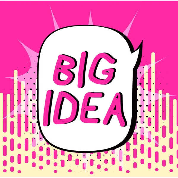 Inspiration showing sign Big Idea, Concept meaning Having great creative innovation solution or way of thinking