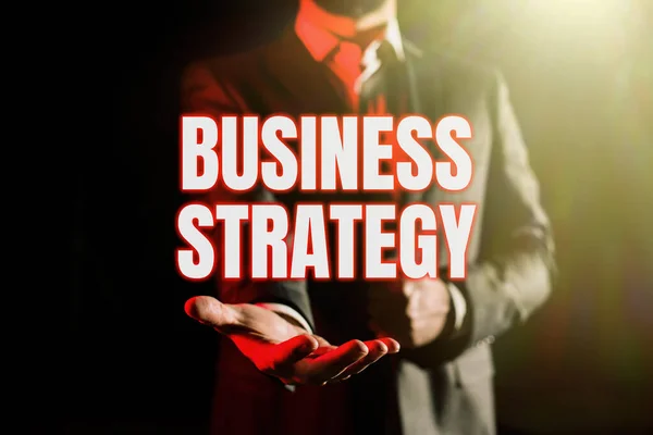 Psaní Textu Zobrazen Text Business Strategymanagement Game Plan Achieve Desired — Stock fotografie