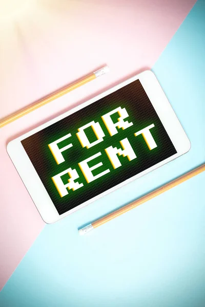 Exibição Conceitual Rent Internet Concept Quando Você Torna Propriedade Disponível — Fotografia de Stock