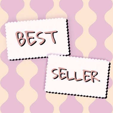 İlham kaynağı olan Best Seller, Business Showcase kitabı ya da çok sayıda satan diğer ürünleri gösteren metin