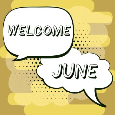 Metin başlığı sunar: Hoşgeldiniz Haziran, İş takvimi altıncı ay ikinci çeyrek 30 gün