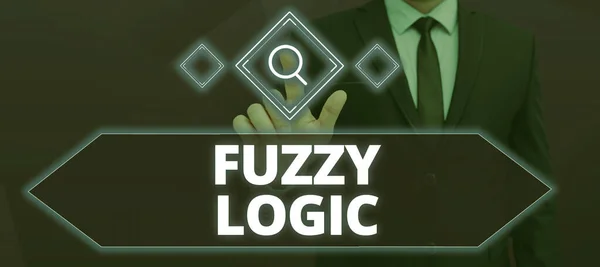Text Bildtext Presenterar Fuzzy Logic Konceptuella Fotokontroller För Omfattningen Smuts — Stockfoto