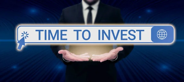 Szöveges Megjelenítés Time Investbefektetés Más Áruk Előállítására Alkalmas Tőke Létrehozása — Stock Fotó