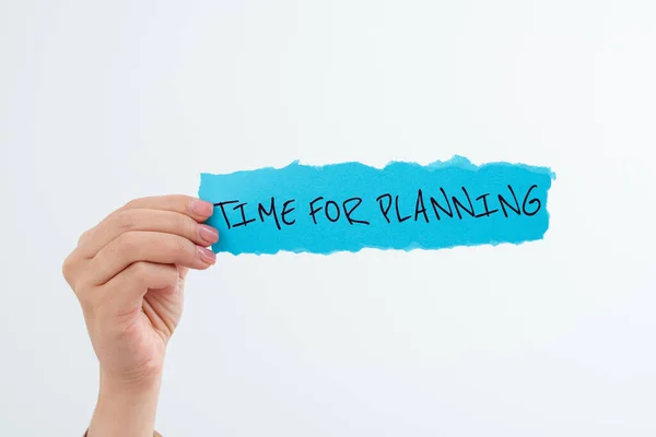 Podpis Tekstowy Przedstawiający Czas Planowaniakonfiguracja Listy Priorytetowej Przygotowanie Listy Priorytetowej — Zdjęcie stockowe