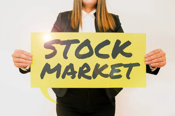 Inspiration Som Visar Tecken Börsmarknad Affärsöversikt Särskild Marknad Där Aktier — Stockfoto