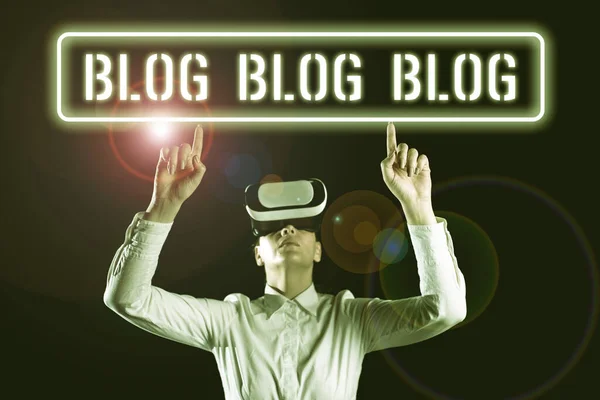Conceptual display Blog Blog Blog, Business showcase Internet blogging trend modern virtual communication