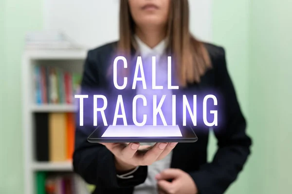 Konzeptionelle Anzeige Call Tracking Geschäftskonzept Organische Suchmaschine Digitale Werbung Umwandlungsindikator — Stockfoto