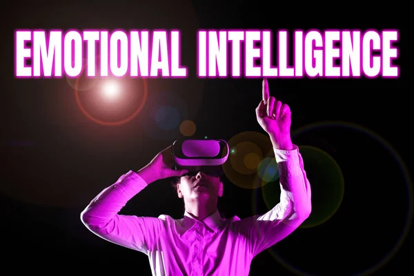Tekstbord Emotionele Intelligentie Conceptuele Foto Zelf Sociaal Bewustzijn Goed Met — Stockfoto