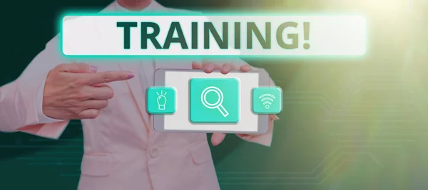 Text Sign Showing Training Internet Concept Activity Occurred Starting New — Stock Photo, Image