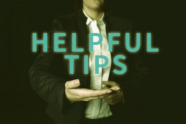 Hand Writing Sign Helpful Tips Business Showcase Ask Expert Solutions — Φωτογραφία Αρχείου