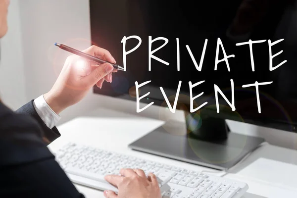 Tekst Bijschrift Presenteren Private Event Business Showcase Exclusieve Reserveringen Rsvp — Stockfoto