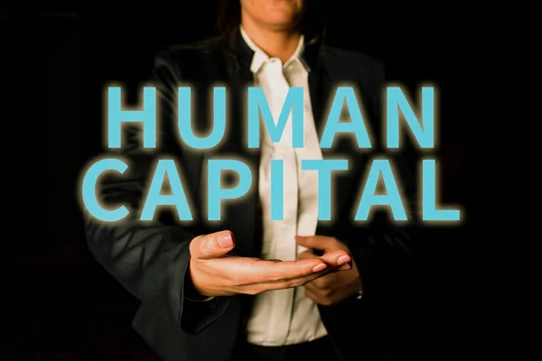 Zarejestruj Wyświetlanie Kapitału Ludzkiego Pomysł Biznes Niematerialne Zasoby Zbiorowe Kompetencje — Zdjęcie stockowe