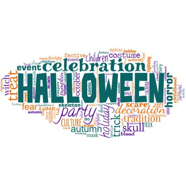 Cadılar bayramı kelimesiyle UFO şeklinde büyük bir bulut..